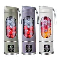 Portable Electric Juicer Blender HS-860 450ml – USB Rechargeable Smoothie Maker with 3 Speed Modes, 304 Stainless Steel Blades & 1500mAh Battery for Gym, Office & Travel