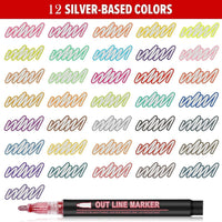Metallic Outline Marker Pens