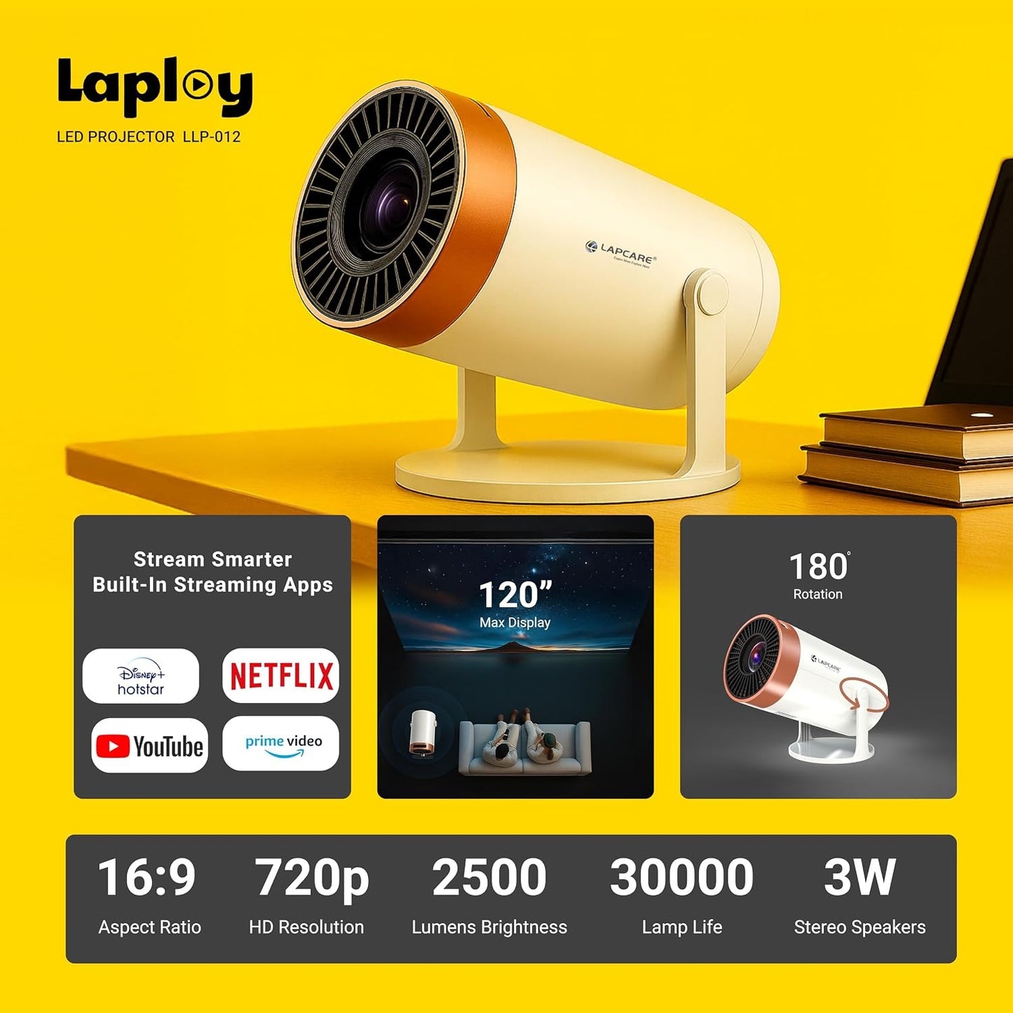 LED Projector LLP-012 2500 Lumens