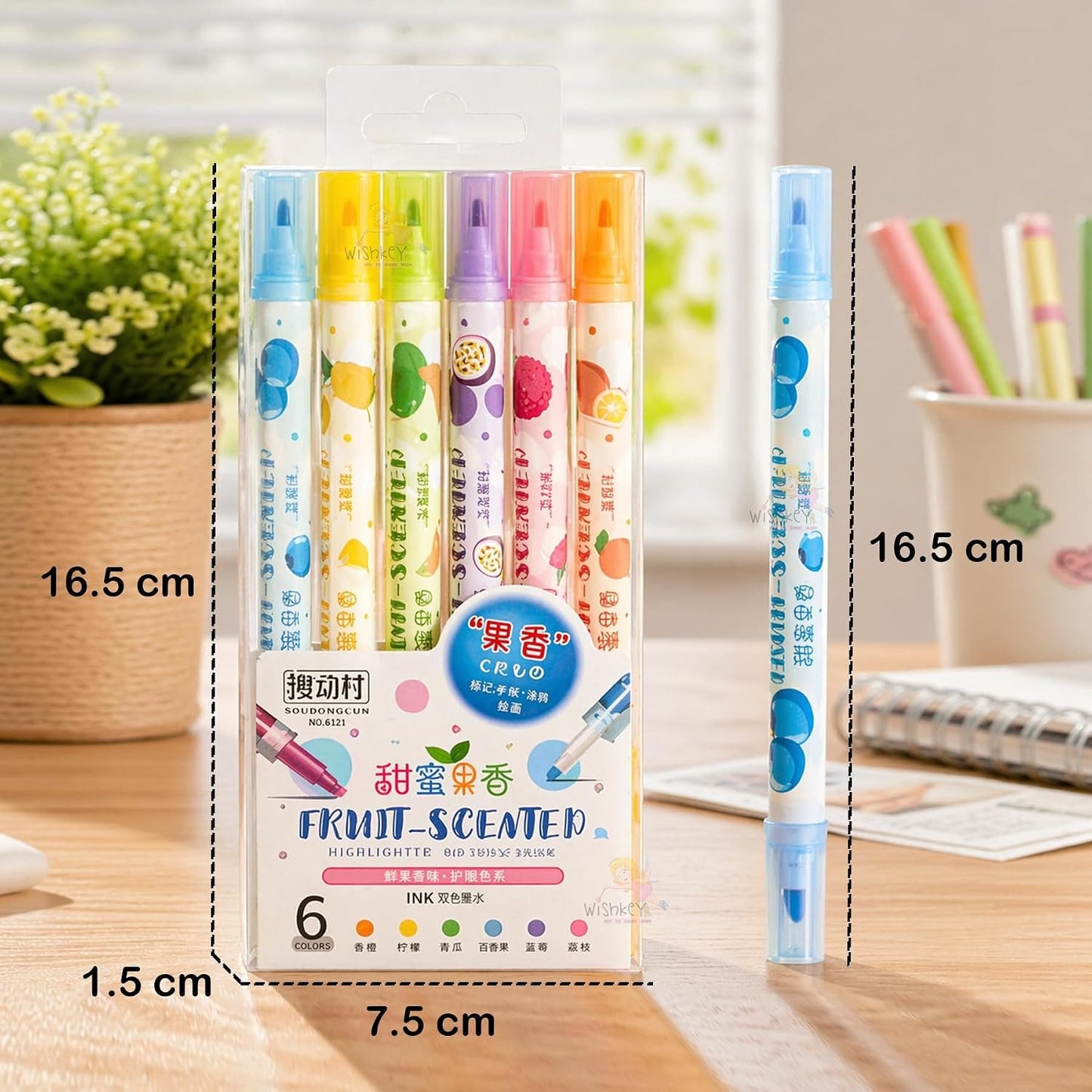 6 Pcs Double Head Marker Pens