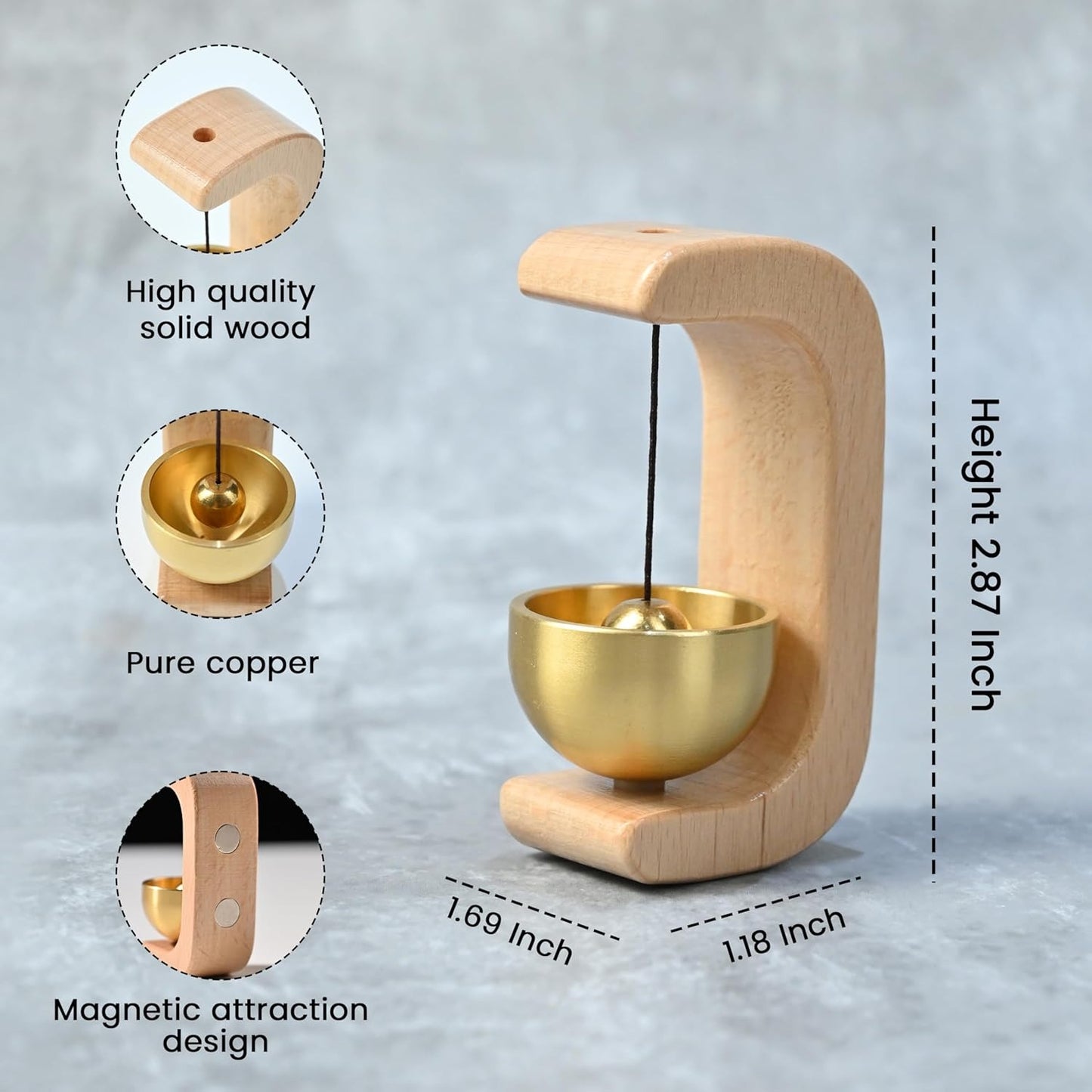 Wooden Brass Bell