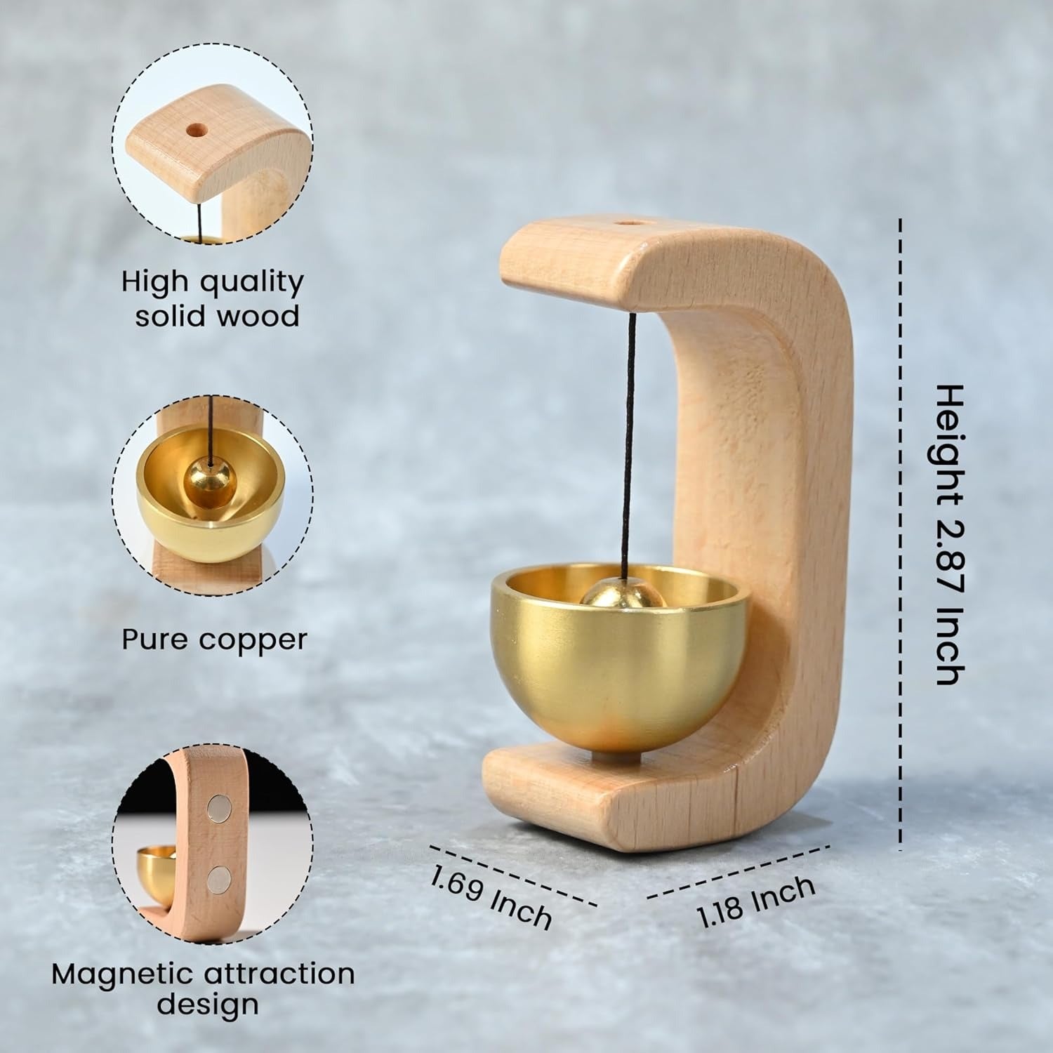 Wooden Brass Bell
