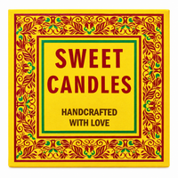 Motichur Ladoo Decorative Candle Set Pack of 4 – Traditional Indian Sweet-Shaped Festive Candles for Diwali, Pooja & Home Decor