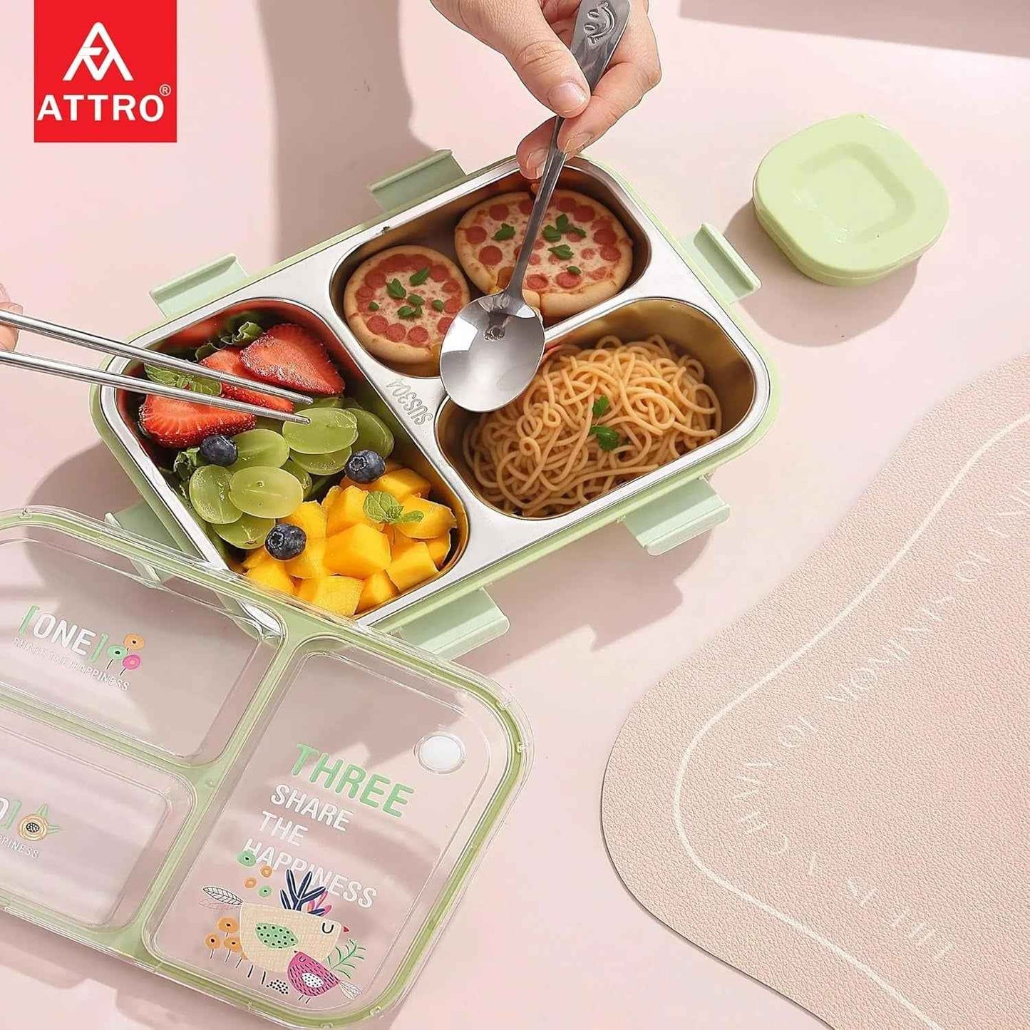 Kids Lunch Box with 3 Compartments