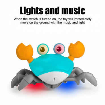 Interactive Crawling Crab Toy – Musical Light-Up Baby & Toddler Toy with Obstacle Sensing