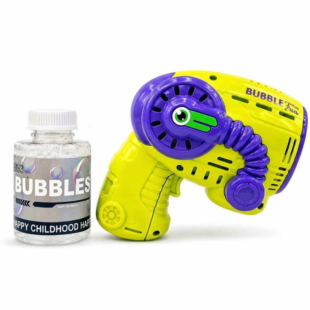 Music Bubble Gun for Kids – One-Click Automatic Bubble Blower with Music & Lights