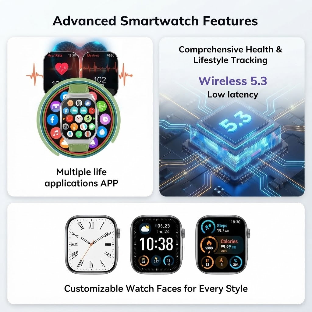 H7 Curved Glass Smart Watch