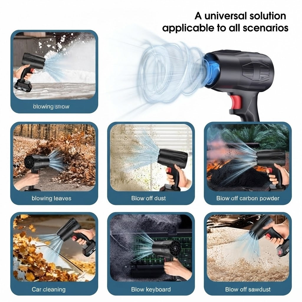 Cordless Air Blower – Rechargeable Electric Air Duster for Computers, Keyboards, Cars & Home