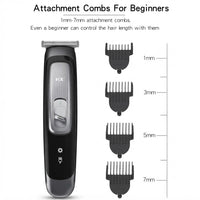 AT-505 Professional Rechargeable T-Blade Hair Trimmer – Cordless Trimmer for Hair, Beard, Neckline & Body with 4 Guide Combs & Type-C Charging
