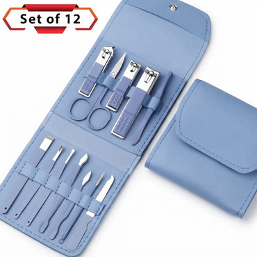 12-Piece Stainless Steel Manicure & Pedicure Kit