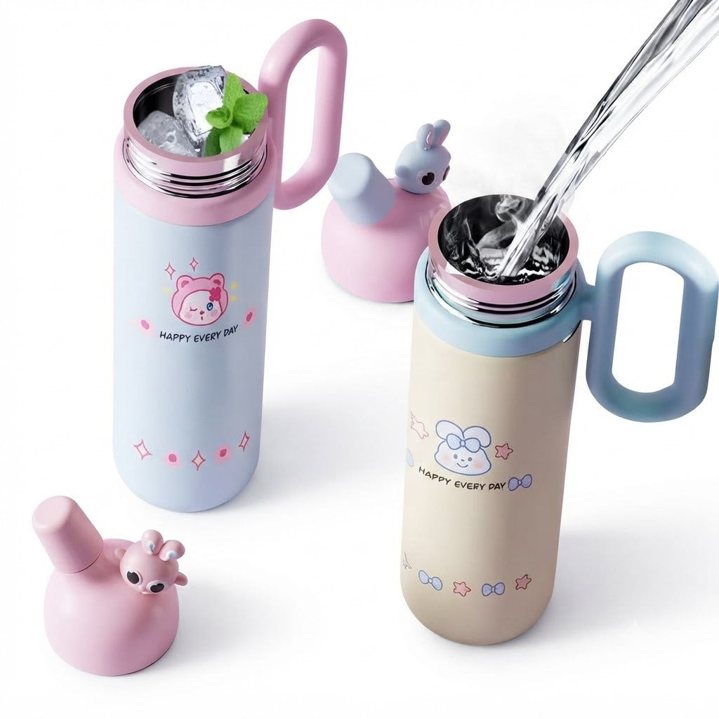Bear Head Insulated Water Bottle