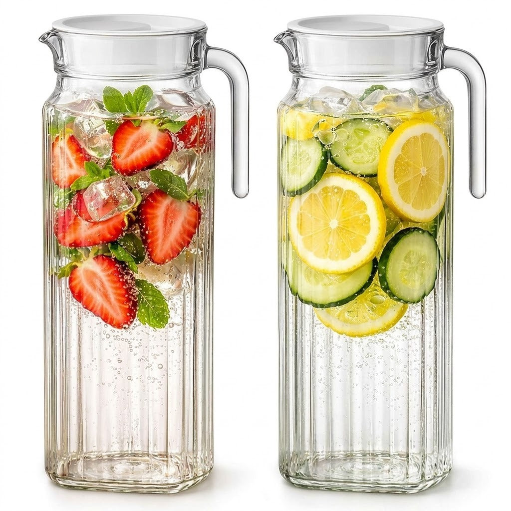 Glass Fridge Water Jug 1L
