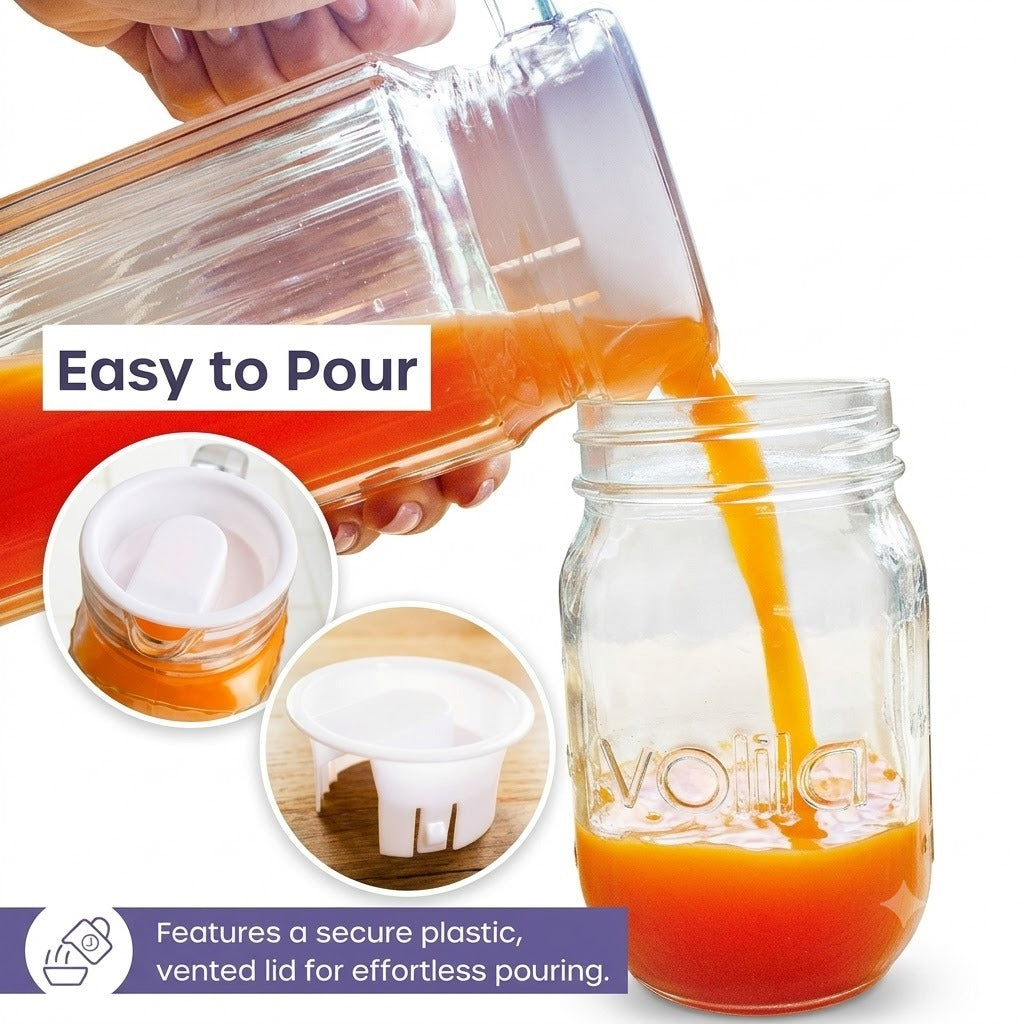 Glass Fridge Water Jug 1L