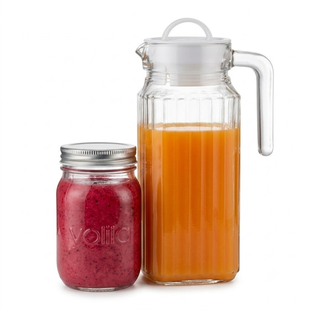 Glass Fridge Water Jug 1L