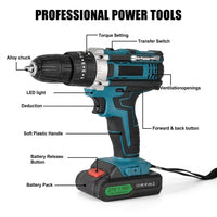 21V Cordless Drill & Screwdriver Set
