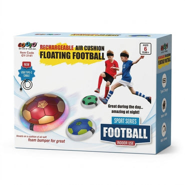 Hover Football for Kids – Rechargeable Air-Cushion Floating Soccer Ball with LED Lights & Foam Bumper