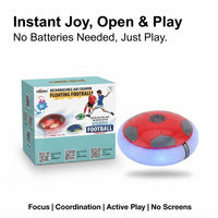 Hover Football for Kids – Rechargeable Air-Cushion Floating Soccer Ball with LED Lights & Foam Bumper