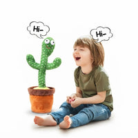 Dancing Talking Cactus Toy – Singing & Repeating Plush Cactus with 120 Songs for Kids