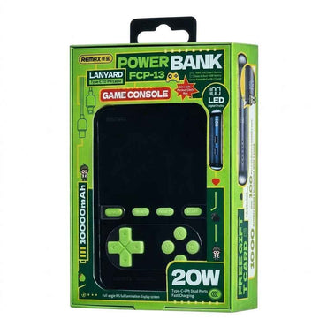 Game Console FCP-13 with Built-In 10,000mAh Power Bank & 20W Fast Charging – Portable Dual-Function Gaming & Charging Device (Blue)