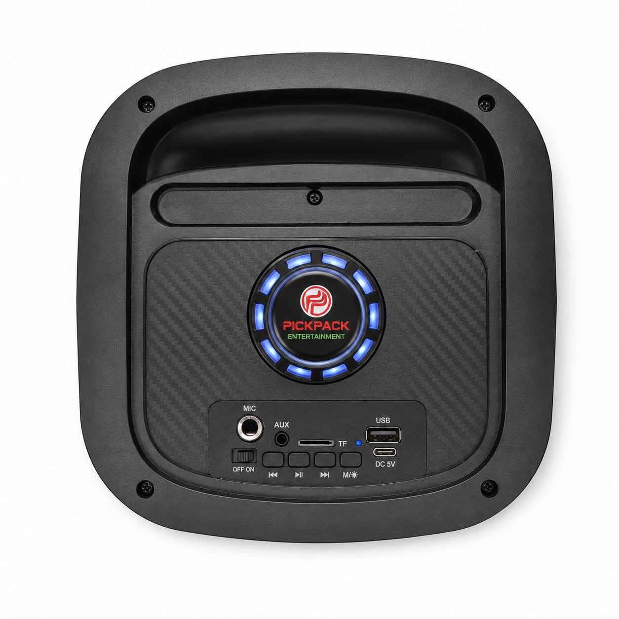 Pick Pack Wireless Speaker With Mic – Bluetooth Party Speaker with LED Display, FM, USB, Micro SD & AUX for Karaoke, Home & Parties
