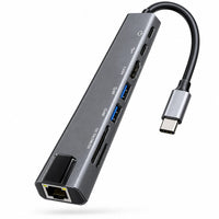8 in 1 USB-C Hub for Laptop – Multiport Type-C Adapter with 4K HDMI, Gigabit Ethernet, 100W PD Charging, SD/microSD Reader & USB-A