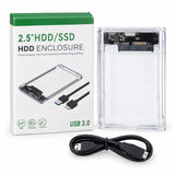 2.5 HDD/SSD Enclosure USB 3.0 SATA – Tool-Free External Hard Disk Casing with UASP & 6TB Support for Laptop & PC (Transparent)