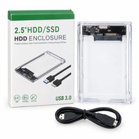 2.5 HDD/SSD Enclosure USB 3.0 SATA – Tool-Free External Hard Disk Casing with UASP & 6TB Support for Laptop & PC (Transparent)