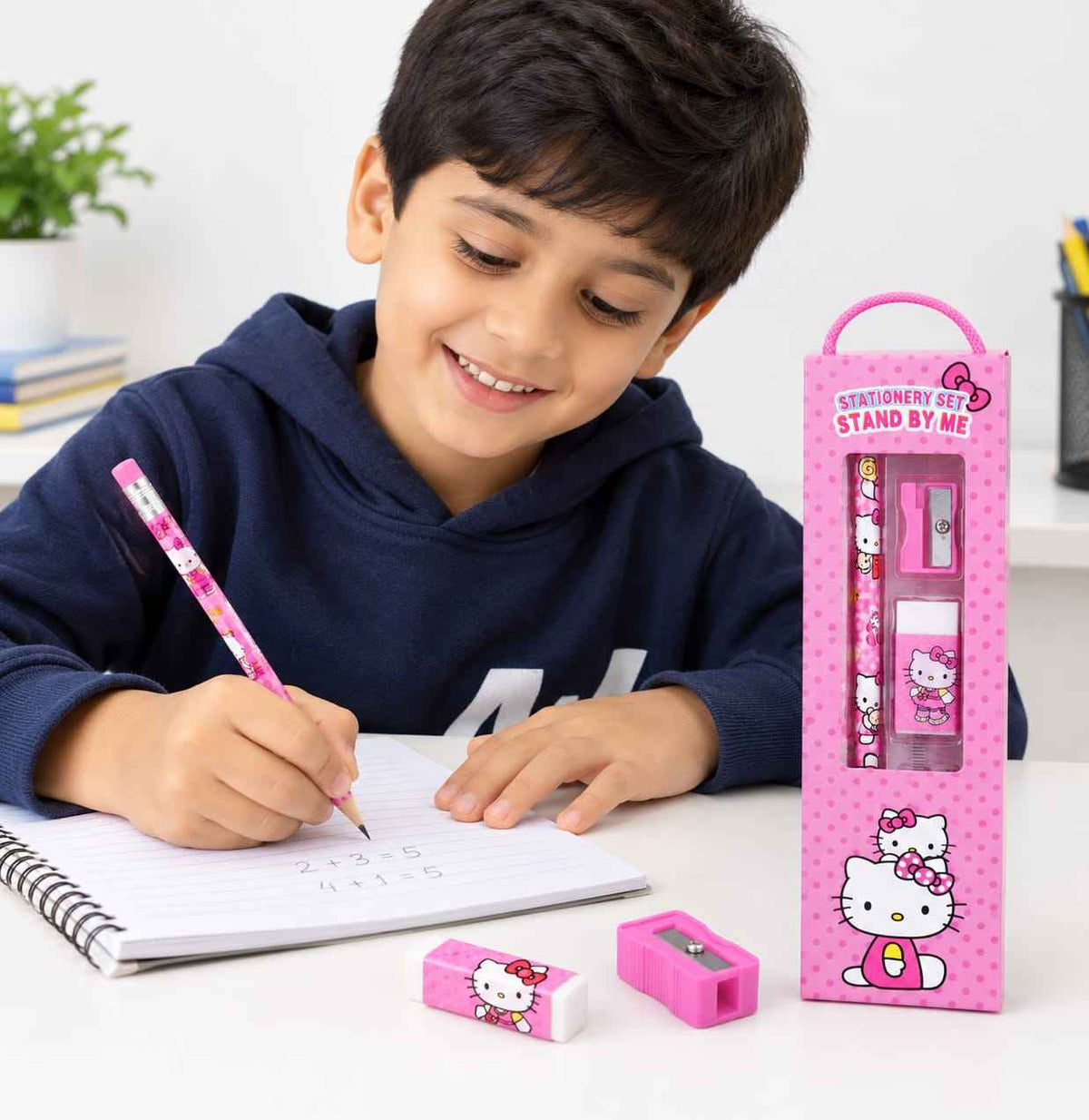 Stand By Me Stationery Set – Pink Polka Dot Gift Box for Kids