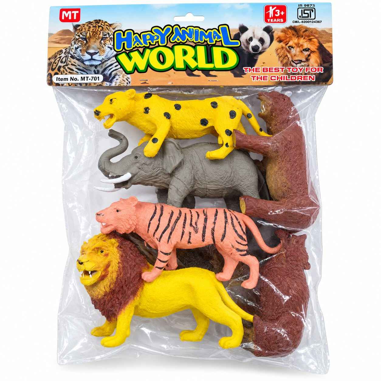 The Animal Toy For Kids – Big Size Cartoon Animal Figures Set (World, Wild or Farm)