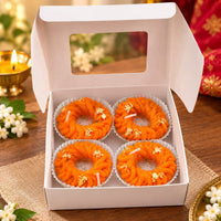 Jalebi Shaped Soy Wax Candle with Fragrance – Sweet Mithai Scent for Diwali & Gifting (Piece of 4)
