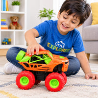 Cobbler Car Alloy Material For Kids – Friction Powered Monster Truck Toy with Big Off-Road Wheels & Push and Go Action, No Batteries Needed for Kids 3+
