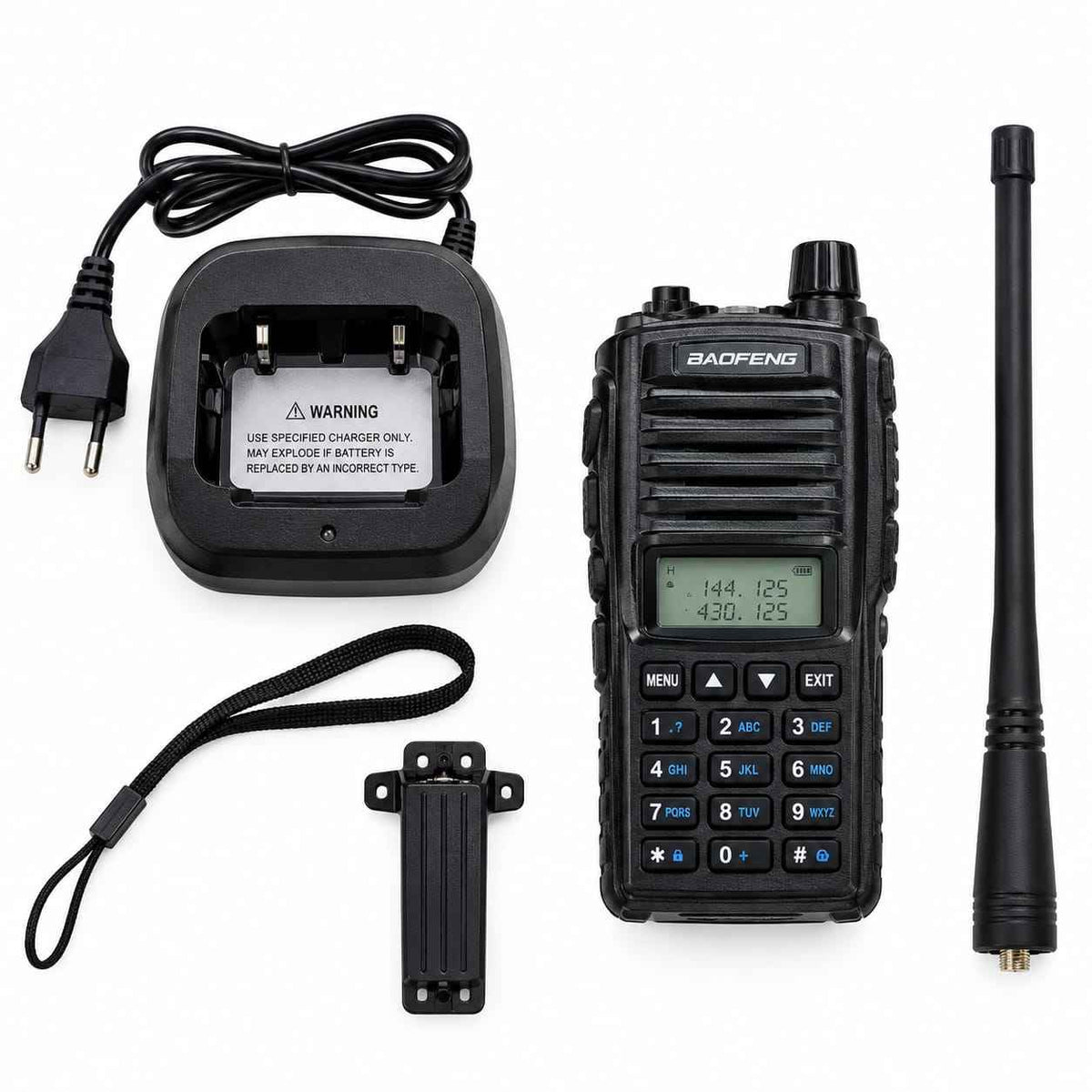 Baofeng Dual PTT/Dual Band FM Radio UV-82 – Set of 2, 5W VHF/UHF Handheld Two-Way Radios