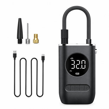 Car Air Pump CZK-366B Digital Tire Inflator – Portable USB Rechargeable Pump with LED Display, Auto Shut-Off & Memory Function for Cars, Bikes & Sports Equipment