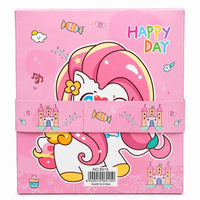 Unicorn Stationery Set for Kids – Metal Pencil Case, Pencils, Ruler, Sharpener, Eraser & Notepad in Pink Gift Box for Girls 3+