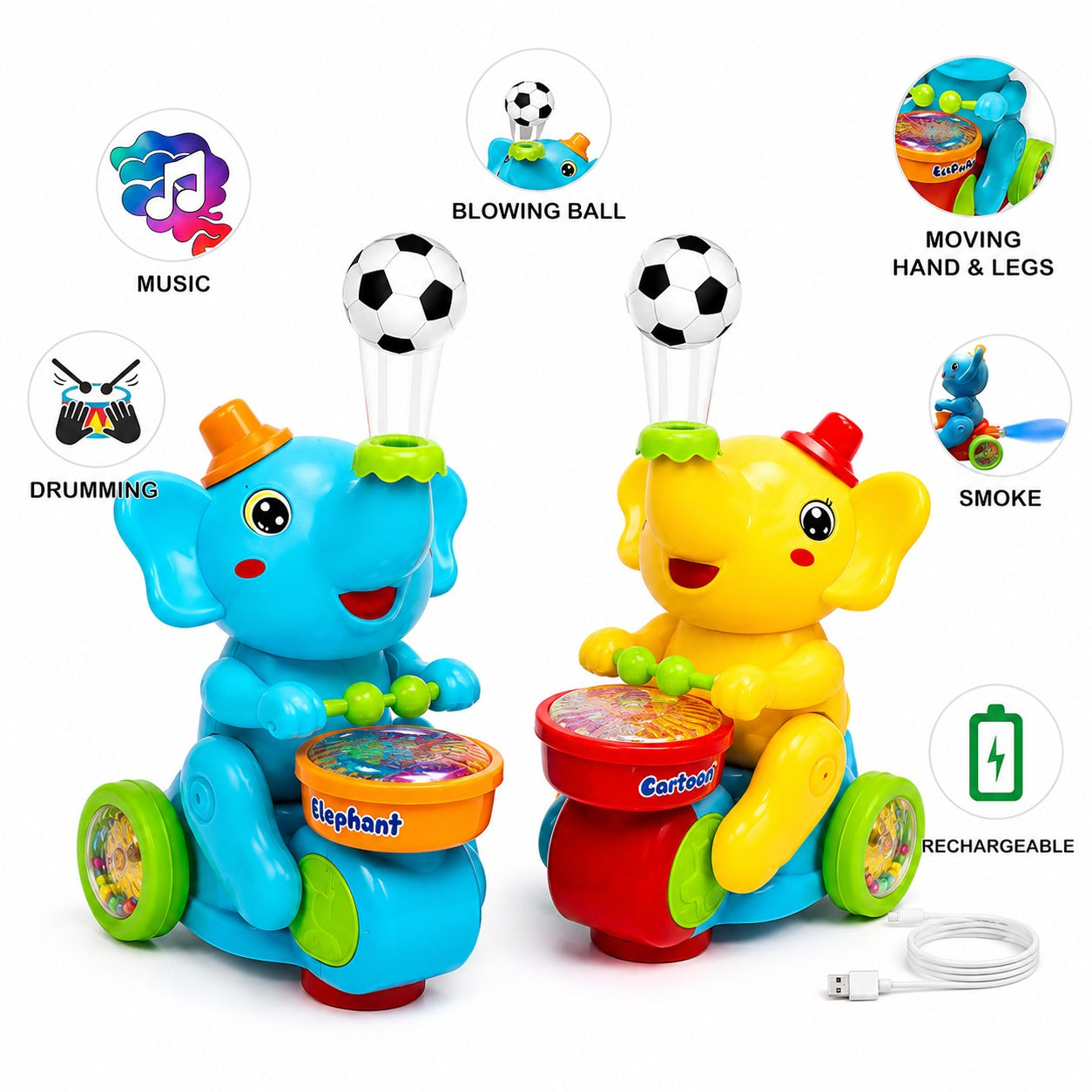 Musical Dancing Elephant Toy