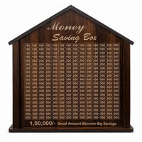 House-Shaped Wooden Money Saving Box