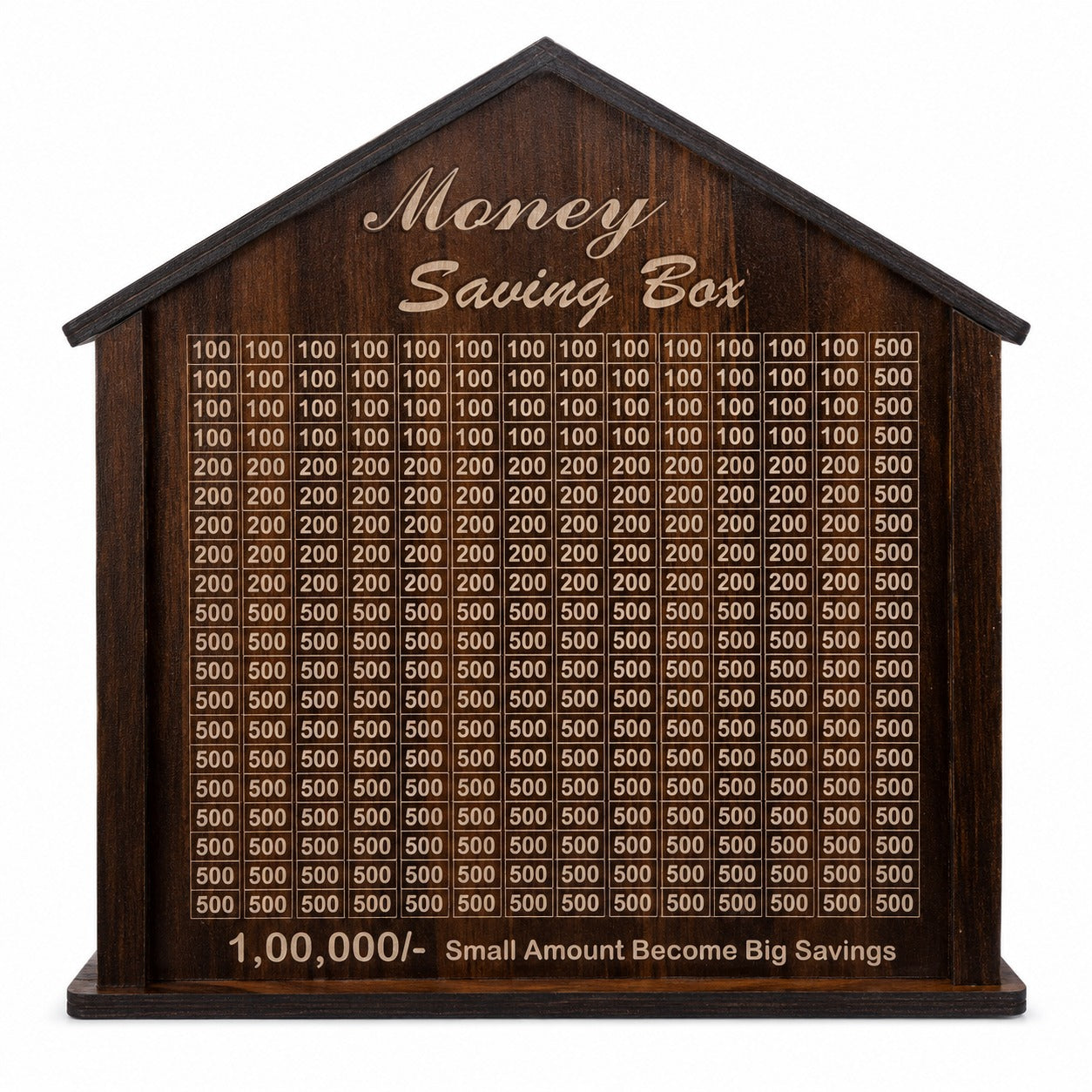 House-Shaped Wooden Money Saving Box