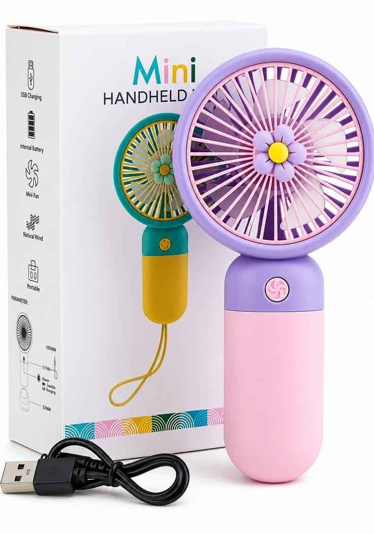 Cute Flower Mini Handheld Fan
