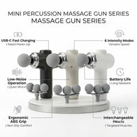 AS-130 Fascia Massage Gun – Deep Tissue Percussion Muscle Massager, USB-C, 6 Modes
