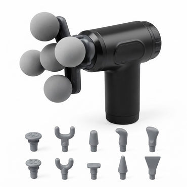 Mini Massage Gun – Portable Deep Tissue Percussion Muscle Massager with Multiple Heads