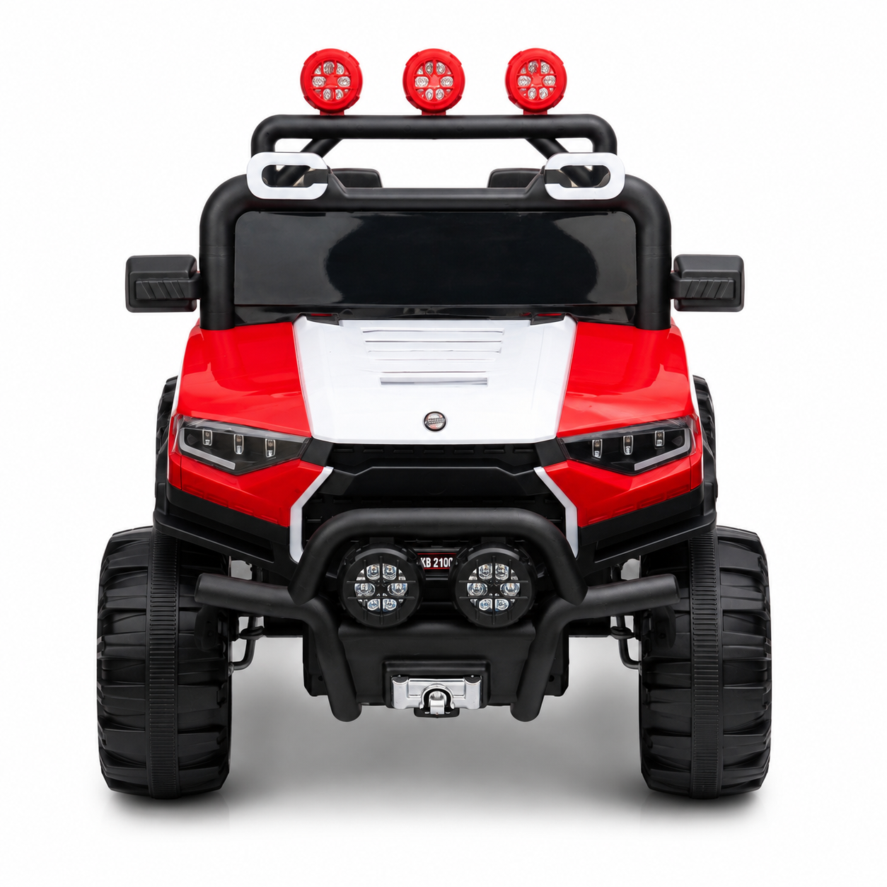 Kids Electric Ride-On SUV Car KAB-J2100 12V 4×4 – Two-Seater with Parental Remote, Bluetooth Music, LED Lights & USB/Aux for Kids 3–8 Years