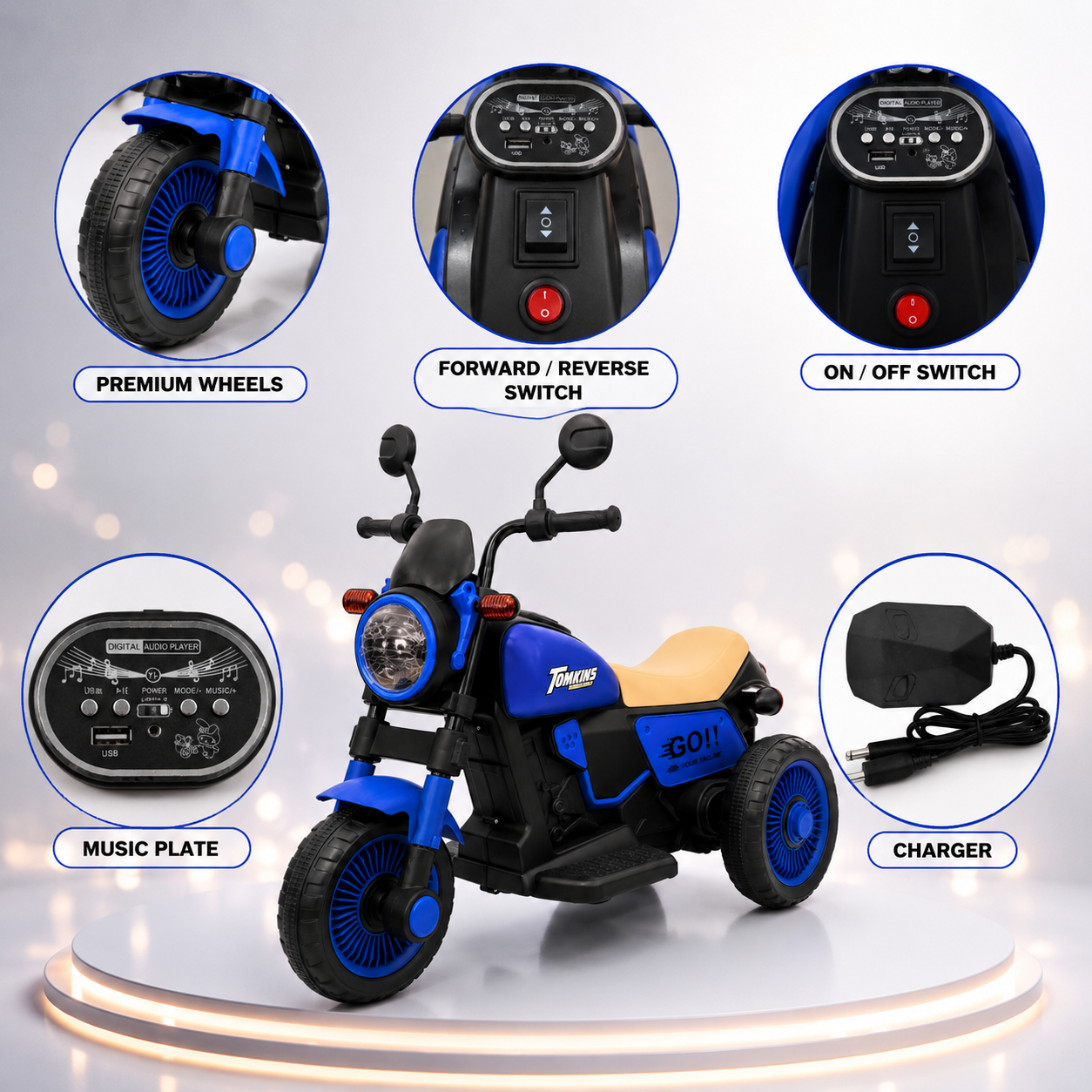 Classic Cruiser 350 Kids Electric Ride-On Bike