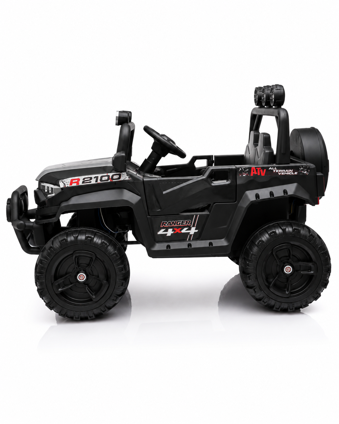 Kids Electric Ride-On SUV Car KAB-J2100 12V 4×4 – Two-Seater with Parental Remote, Bluetooth Music, LED Lights & USB/Aux for Kids 3–8 Years