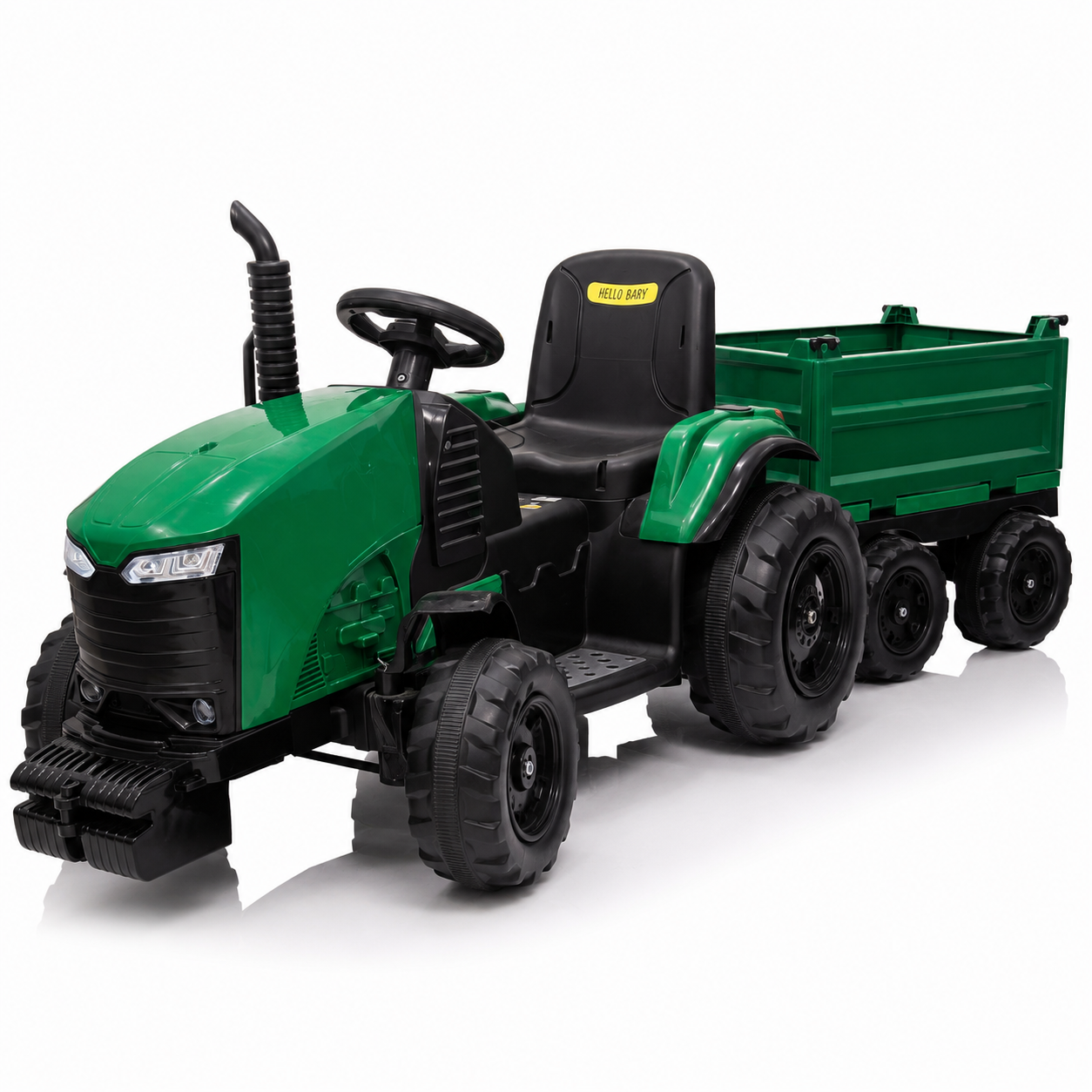 Kids Ride-On Electric Tractor 24V Tractor-Trolly-Big with Trailer & Remote Control
