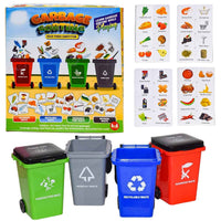Garbage Sorting Game for Kids – Educational Recycling & Waste Management Toy with 4 Bins & Cards