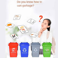 Garbage Sorting Game for Kids – Educational Recycling & Waste Management Toy with 4 Bins & Cards