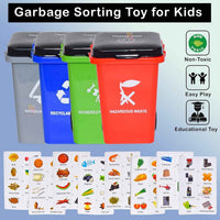Garbage Sorting Game for Kids – Educational Recycling & Waste Management Toy with 4 Bins & Cards