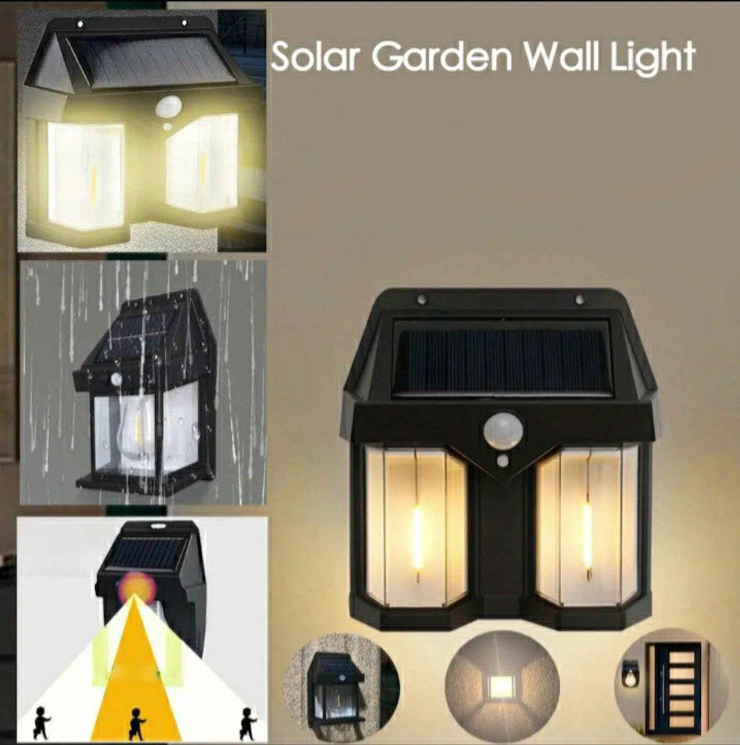 Title: Solar Wall Lamp MZ M994 – Motion Sensor Dual LED Outdoor Light, Wire-Free & Weatherproof with Dusk-to-Dawn Charging