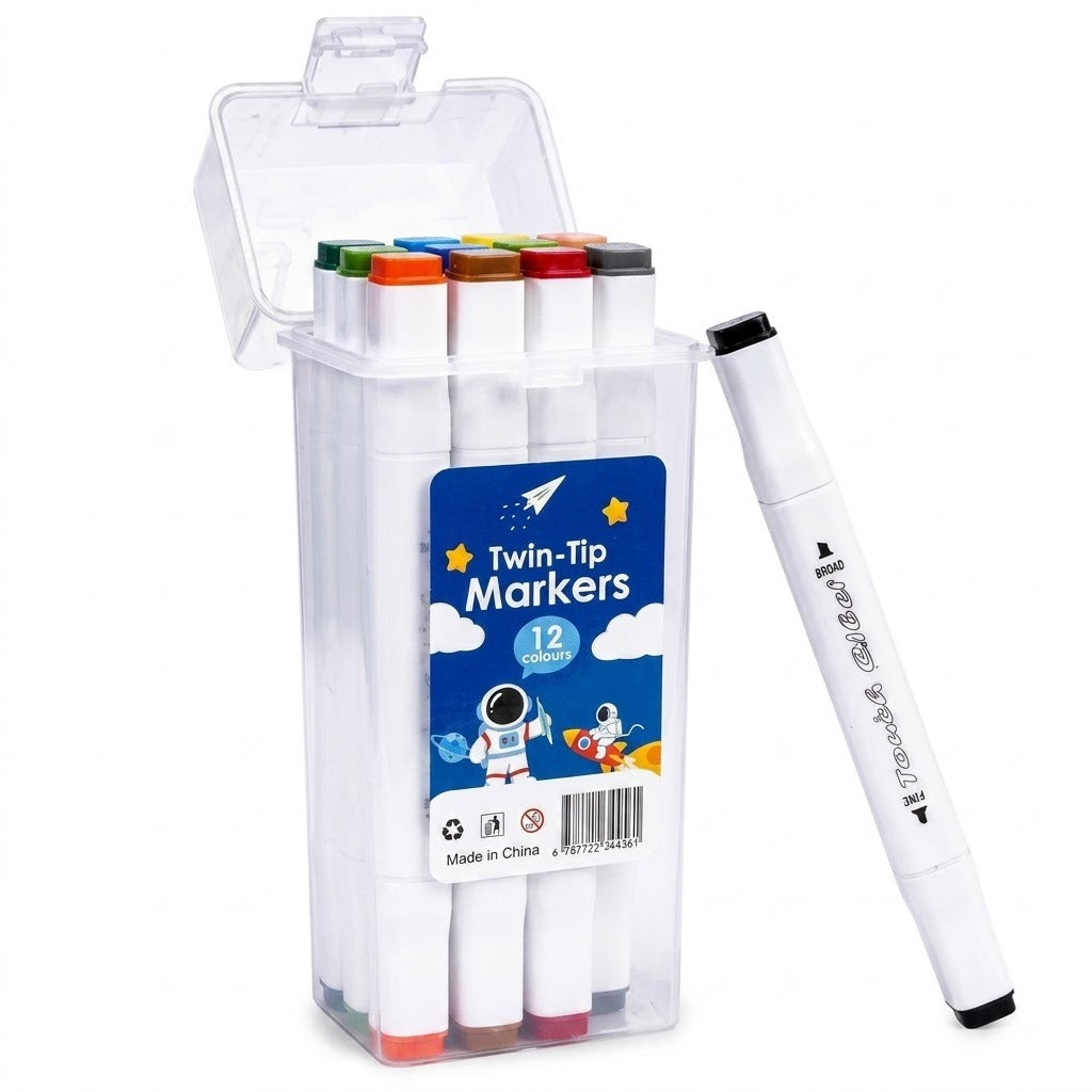 Twin-Tip Markers Set of 12 Colours