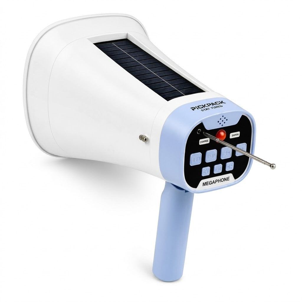 Wireless Solar Megaphone With FM Radio & Antenna